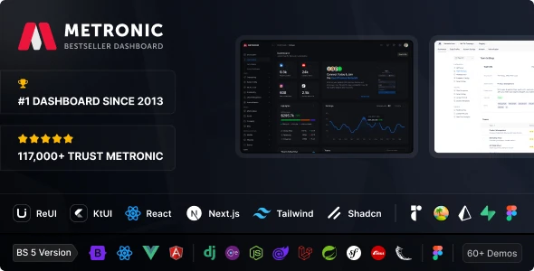Metronic | Tailwind, Bootstrap, React, Next.js, Vue, Angular, Laravel Admin Dashboard HTML Template
